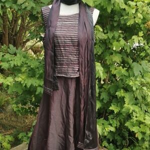 JS Collections maxi formal motherofthe bride bridal evening gown with scarf. 14